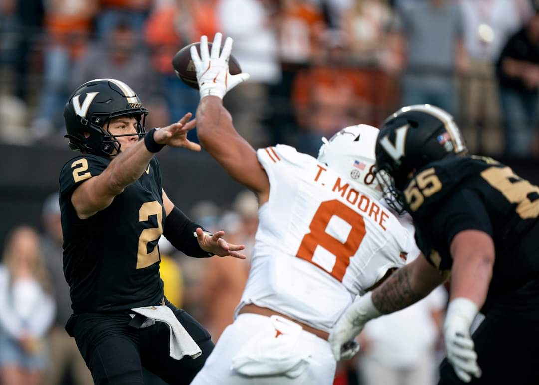 Vanderbilt QB Diego Pavia Praises Texas Defensive Line: ‘Those Guys Are Getting Paid, Too.