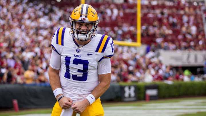 LSU Quarterback Garrett Nussmeier De-Commits flies to Texas Longhorns Over Alabama and Tennessee.