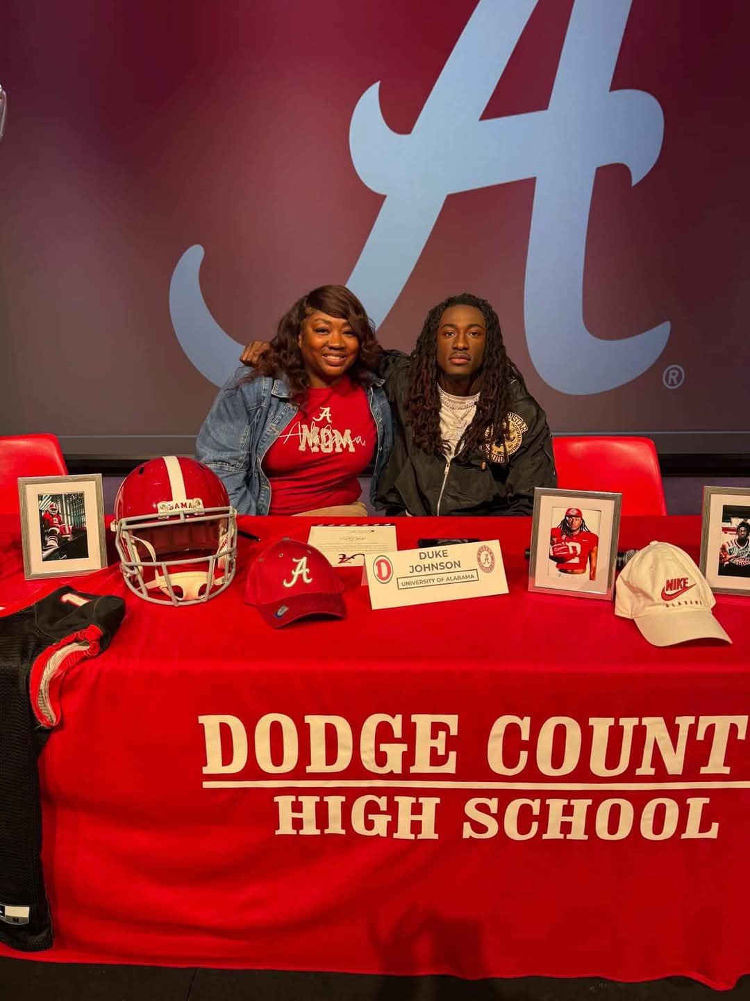 Congratulations Duke Johnson from Dodge Co Indians signed with Alabama Roll Tide.