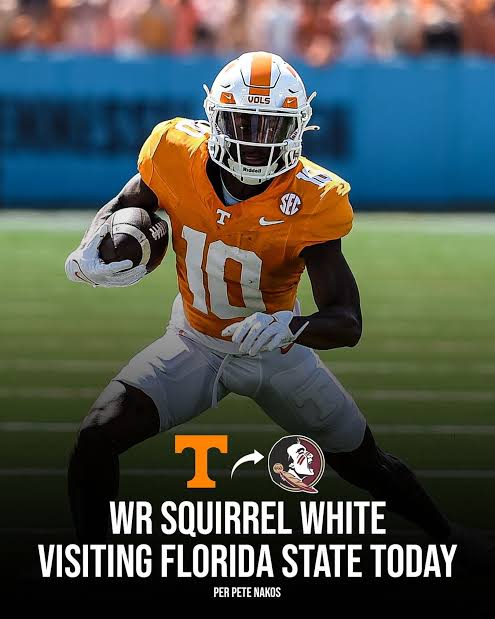 Tennessee Vols WR Squirrel White Transfers To Florida State.